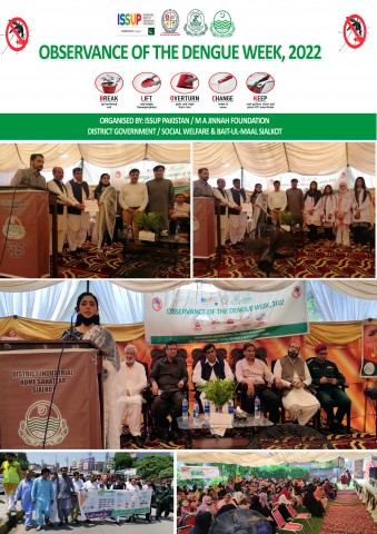 Hội thảo chống sốt xuất huyết do ISSUP Pakistan, Bộ Phúc lợi Xã hội, Chính phủ Punjab và Quỹ MA Jinnah tổ chức, vào ngày 27 tháng 8 năm 2022.
