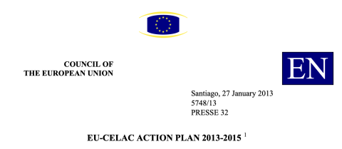 Council of the European Union (2013c), EU‑CELAC Action Plan 2013–2015