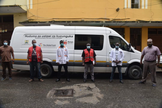 Mobile dispensing van operating in Mombasa