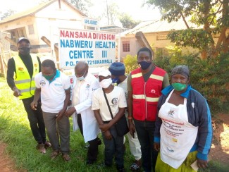 Nansana Division Coalition Against Drugs team with Nabweru Health Center in Charge