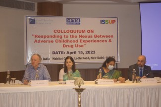 From the Left_Mr. Gary Reid, Technical Advisor, SPYM :: Dr. Anju Dhawan, M.D. Professor, NDDTC AIIMS :: Justice (Ms.) Mukta Gupta, Chairperson, Juvenile Justice Committee, Hon’ble High Court of Delhi :: Mr. Marco Teixeira, Regional Representative, Regional Office for South Asia (ROSA), United Nations Office on Drugs & Crime