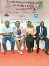 In the photo above I had a discussion with the DRC participants Nshokano Kanyurhi Emmanuel : OPADEC coordinator , Coordinator of Eastern Congo consortium against drug abuse, focal person of the national programme against Drugs in south kivu, Sandra SIMBAKWIRA, member of OPADEC/ communication section, and Laurent Kurhengamuzimu : coordinator of Renaissance
